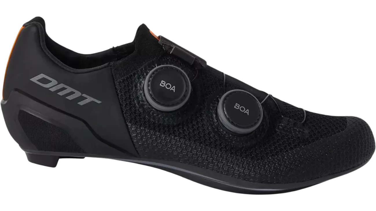 Chaussures Route DMT SH10 Noires | 3D Knit Hybride, Double BOA® L6, Semelle Carbone | Les Équipiers