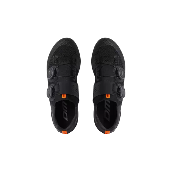 Chaussures Route DMT SH10 Noires | 3D Knit Hybride, Double BOA® L6, Semelle Carbone | Les Équipiers