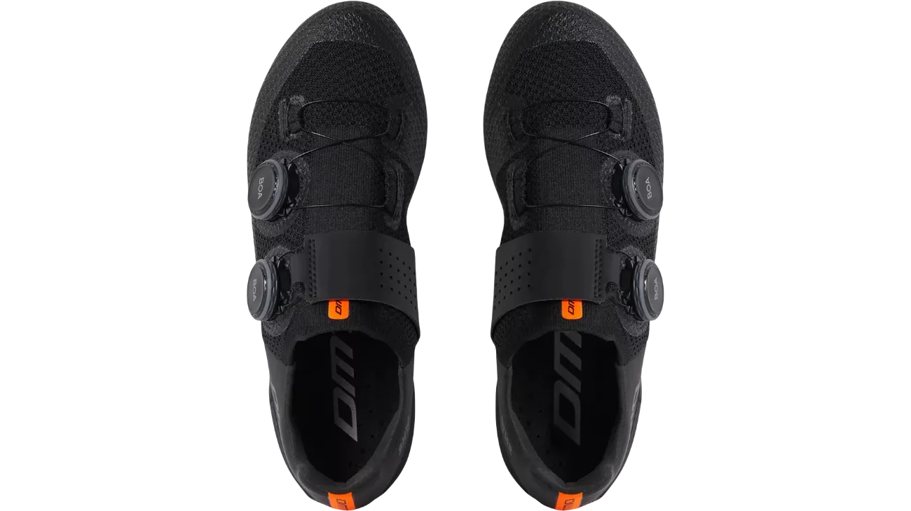 Chaussures Route DMT SH10 Noires | 3D Knit Hybride, Double BOA® L6, Semelle Carbone | Les Équipiers