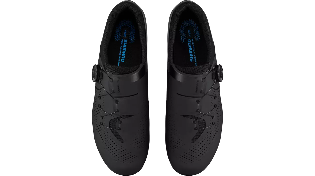 Chaussures Route Shimano SH-RC302 Wide — Modèle Large | BOA L6Z, Dynalast, Indice 6 | Les Équipiers