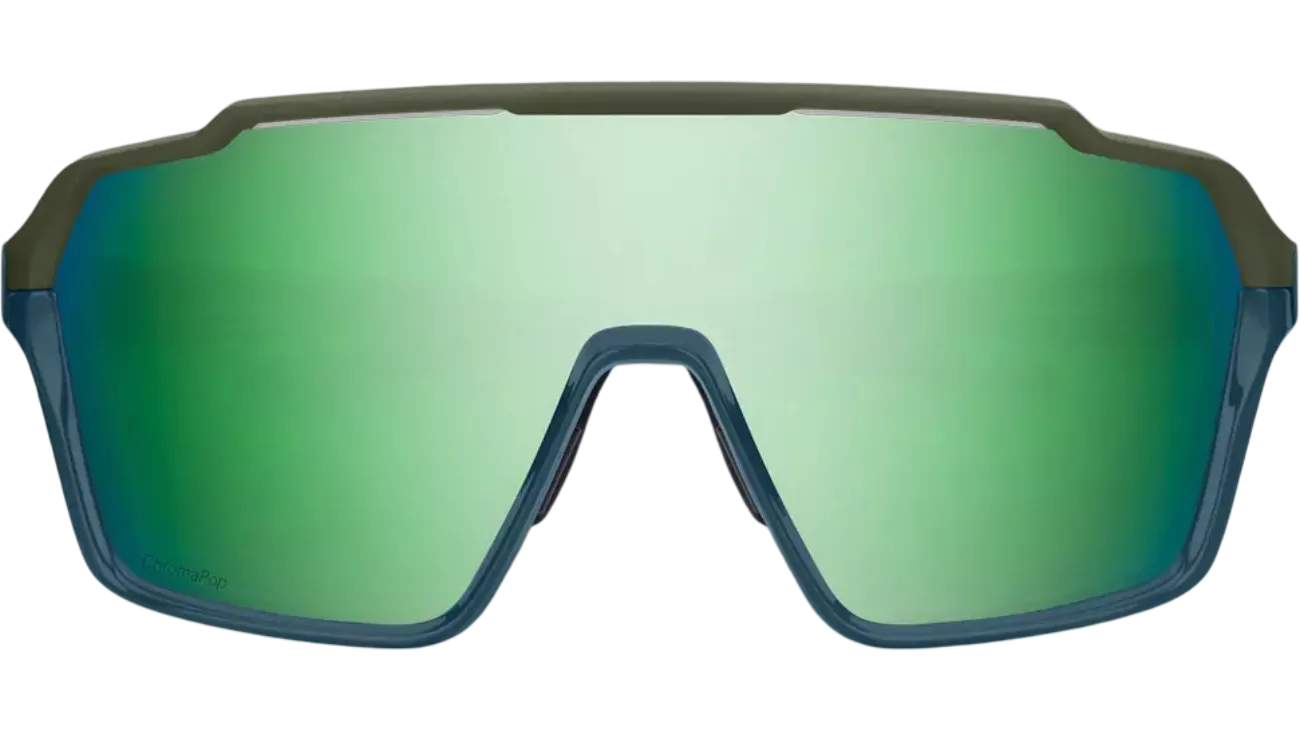 Lunettes cyclisme Smith Shift XL Mag Stone Moss – ChromaPop Green Mirror | LesÉquipiers.cc