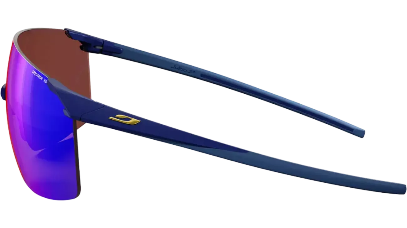 Julbo Faster L Mat Bleu Foncé Or Spectron HD 3 – Lunettes vélo grand visage | LesÉquipiers.cc