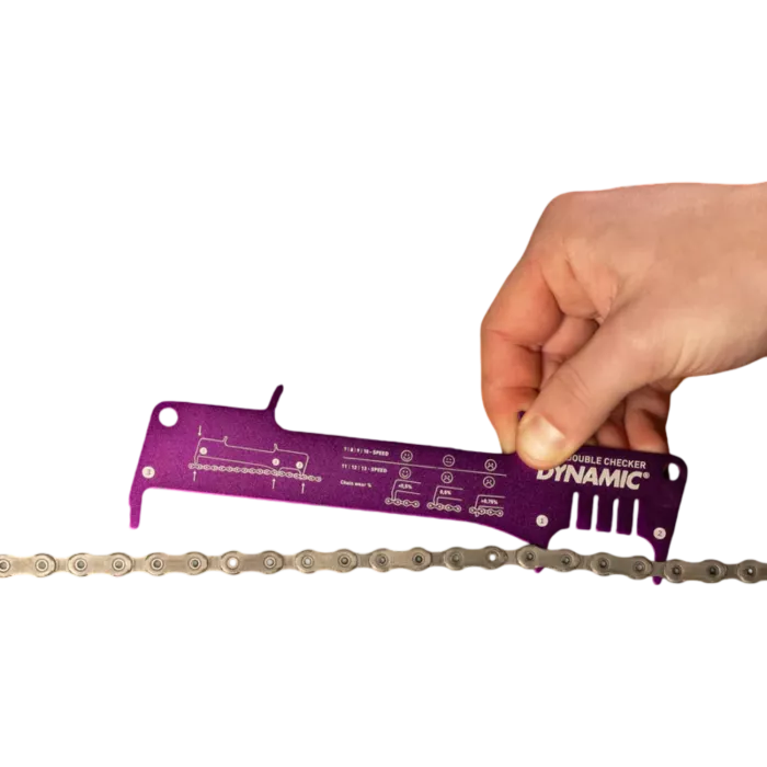 Dynamic Bike Care Double Checker – Contrôleur d'usure chaîne et disque vélo découpé laser | LesEquipiers.cc