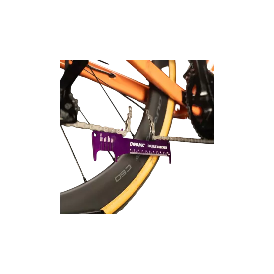 Dynamic Bike Care Double Checker – Contrôleur d'usure chaîne et disque vélo découpé laser | LesEquipiers.cc