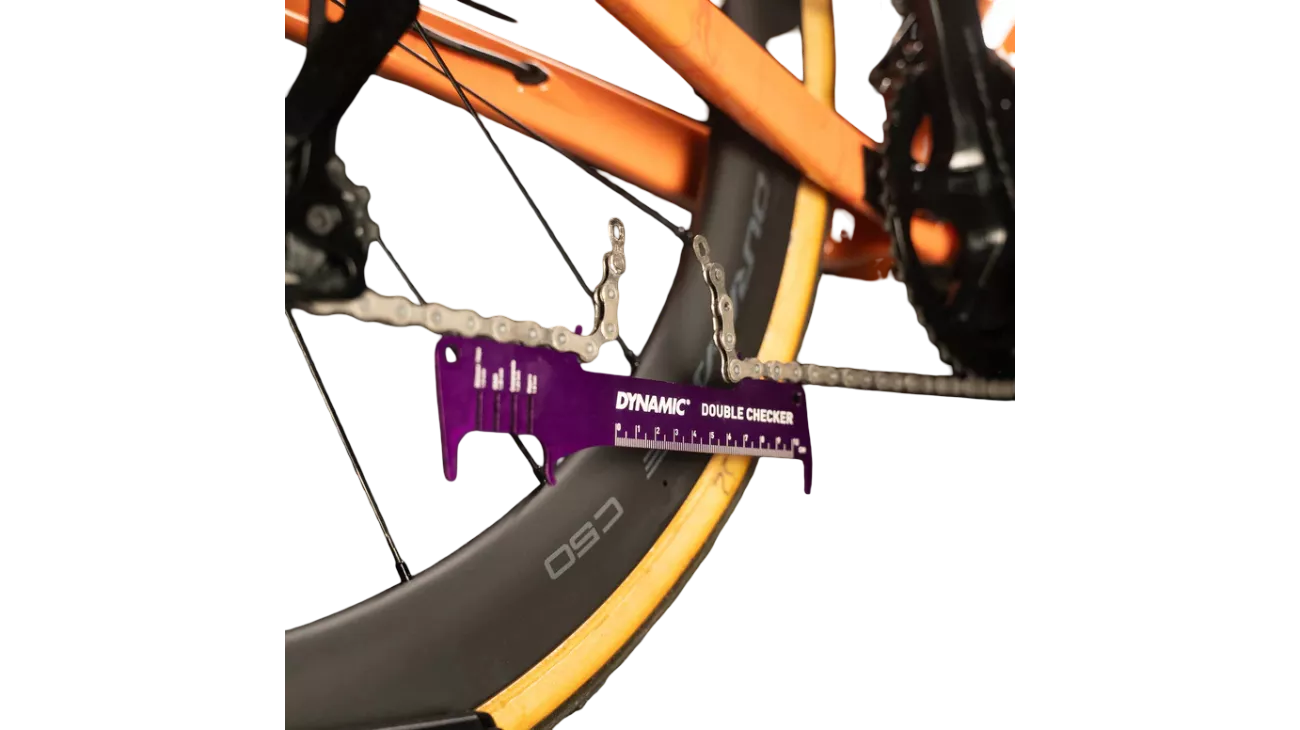 Dynamic Bike Care Double Checker – Contrôleur d'usure chaîne et disque vélo découpé laser | LesEquipiers.cc