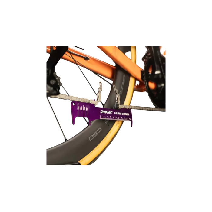 Dynamic Bike Care Double Checker – Contrôleur d'usure chaîne et disque vélo découpé laser | LesEquipiers.cc
