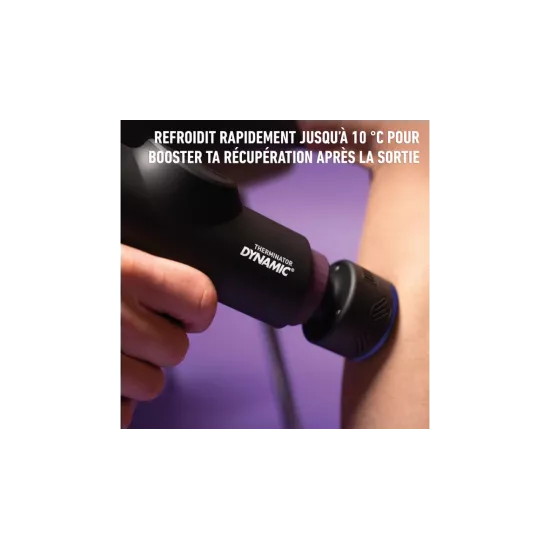 Dynamic Bike Care Therminator® – Pistolet de massage 3 en 1 chaud, froid et percussif pour cyclistes | LesEquipiers.cc