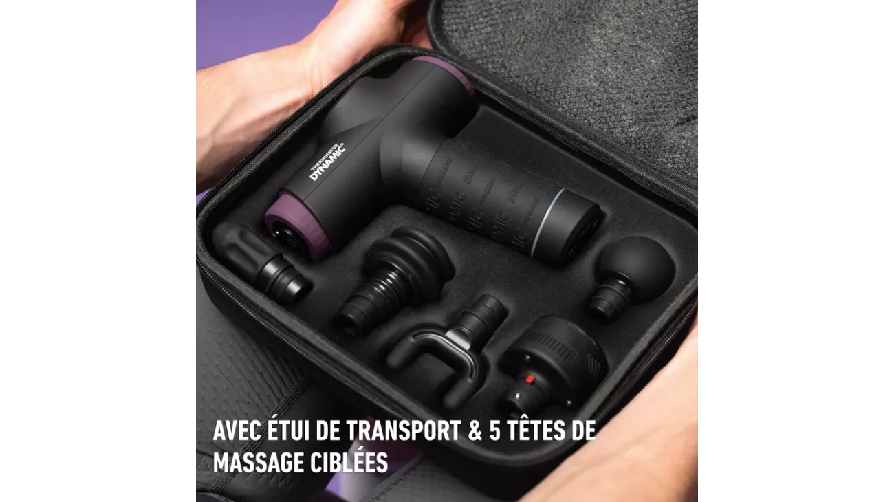 Dynamic Bike Care Therminator® – Pistolet de massage 3 en 1 chaud, froid et percussif pour cyclistes | LesEquipiers.cc