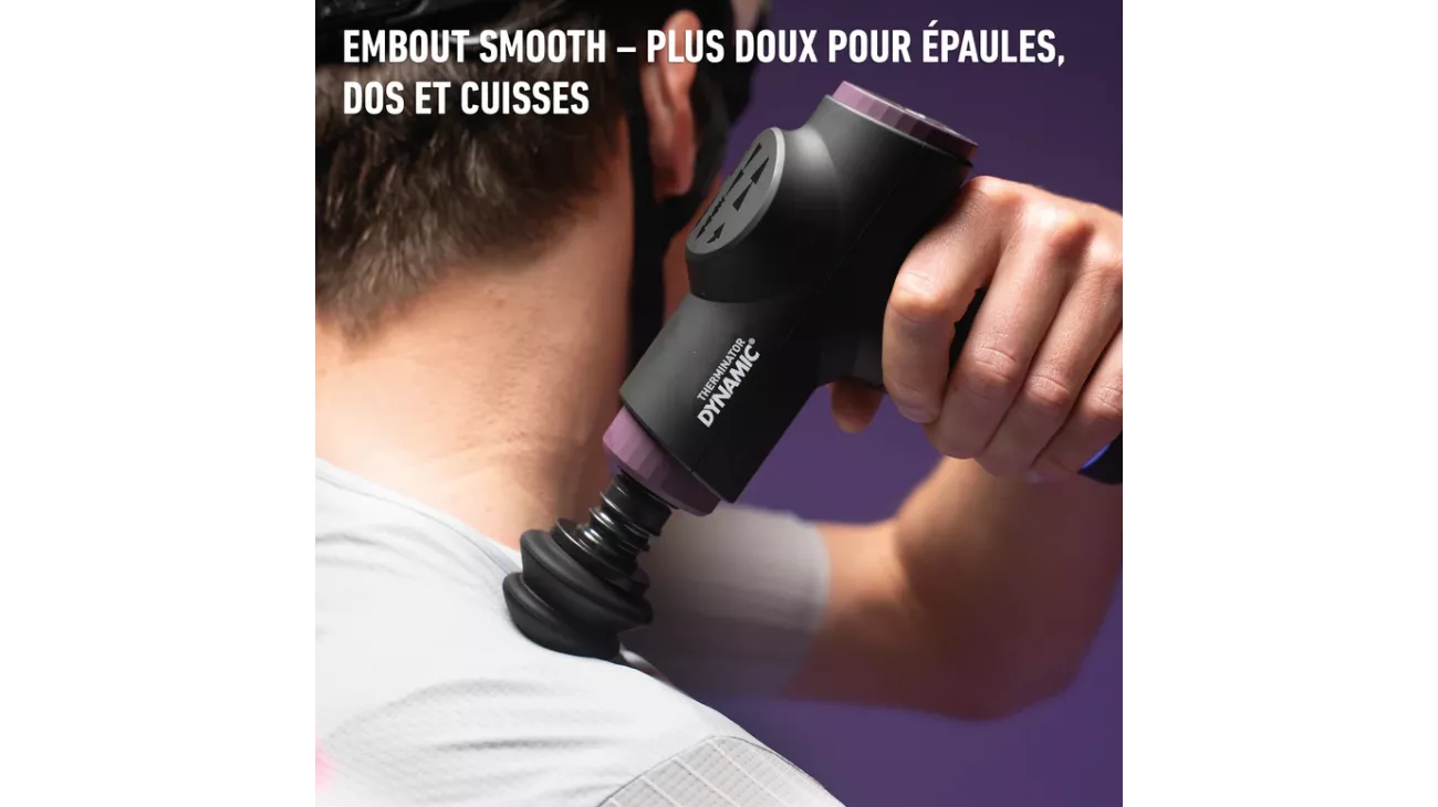 Dynamic Bike Care Therminator® – Pistolet de massage 3 en 1 chaud, froid et percussif pour cyclistes | LesEquipiers.cc