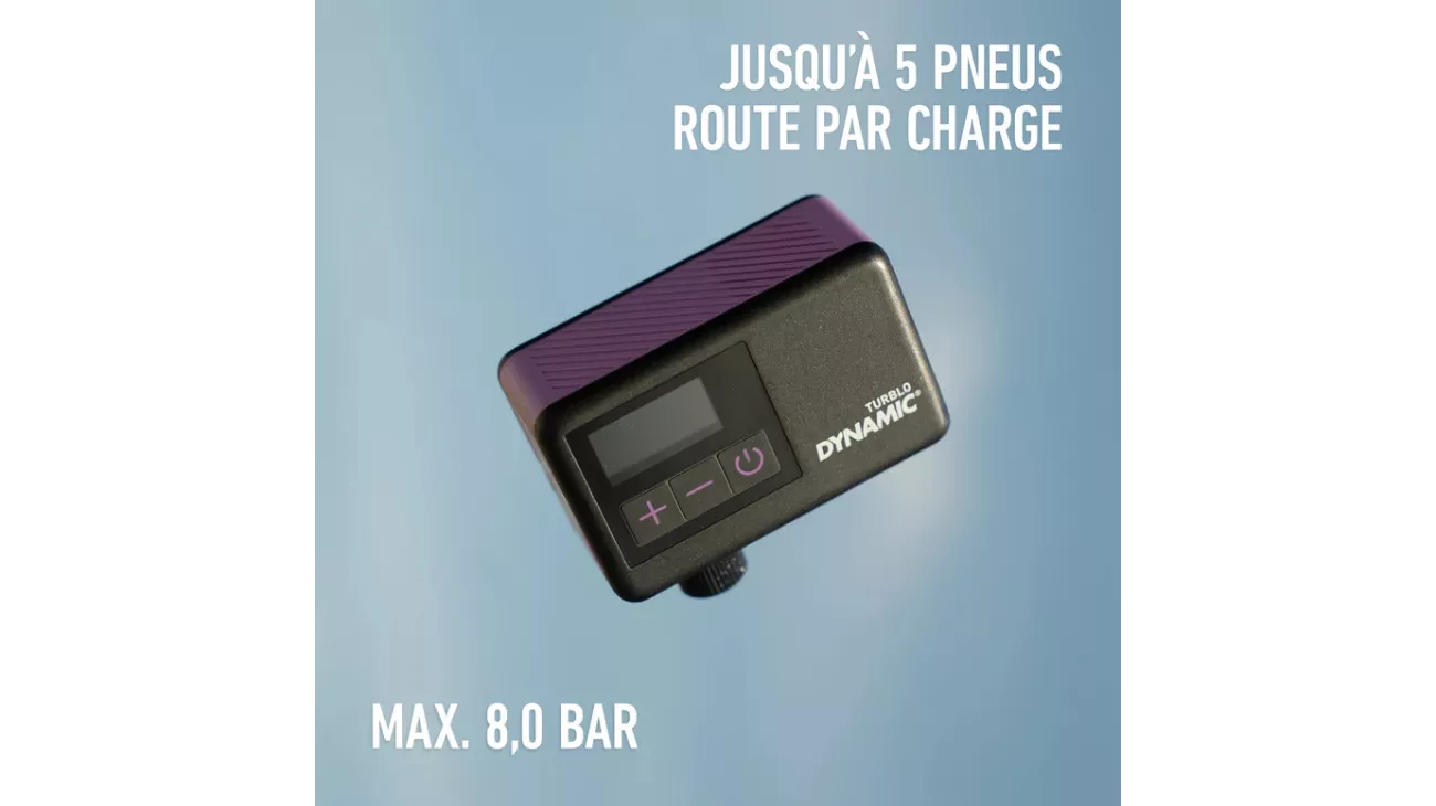 Dynamic Bike Care Turblo® – Mini-pompe électrique vélo ultra-légère 115 g format poche | LesEquipiers.cc