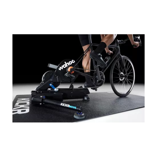 Tapis de sol home trainer Wahoo KICKR MAT — Antidérapant, résistant à l'eau, 91×198 cm | LesÉquipiers.cc
