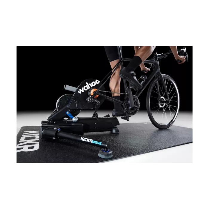 Tapis de sol home trainer Wahoo KICKR MAT — Antidérapant, résistant à l'eau, 91×198 cm | LesÉquipiers.cc