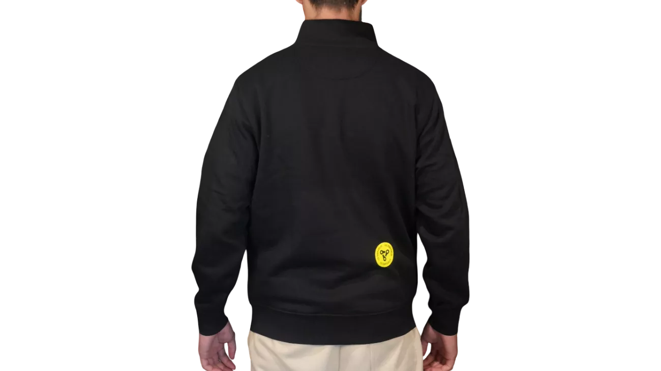 Sweatshirt Trucker 2.0 col zippé noir - LECC | LesEquipiers.cc