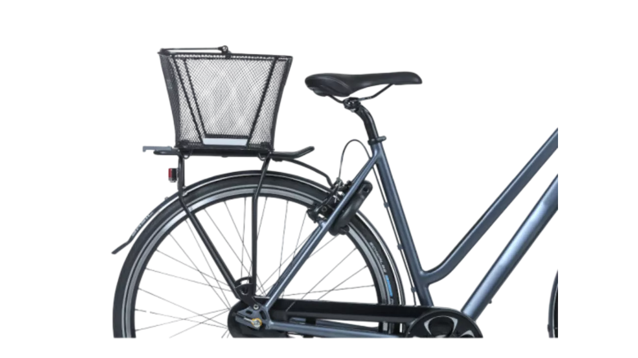 Basil Lesto MIK Panier Arrière Noir - Panier Vélo Acier | LesEquipiers.cc