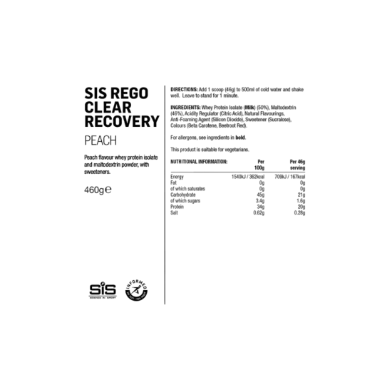 SiS REGO Clear Recovery – Boisson récupération légère cyclisme