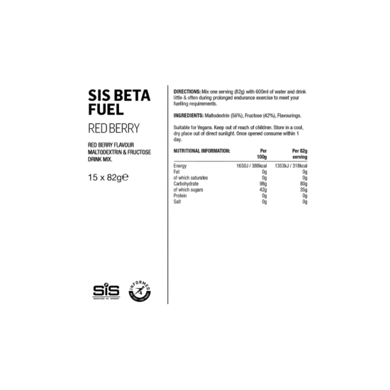 SiS Beta Fuel 80 – Boisson énergétique cyclisme haute dose glucides
