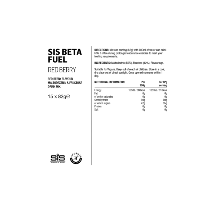 SiS Beta Fuel 80 – Boisson énergétique cyclisme haute dose glucides