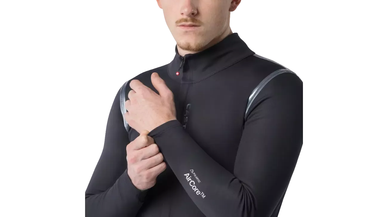 Veste Castelli Perfetto 4 Jacket Noir Homme Polartec AirCore | LesEquipiers.cc