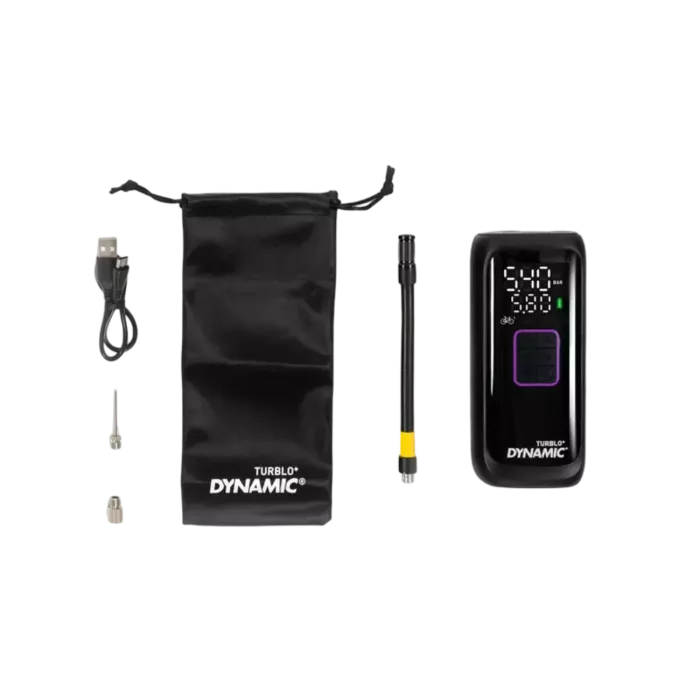 Dynamic Turblo+ – Mini pompe électrique vélo précise et compacte