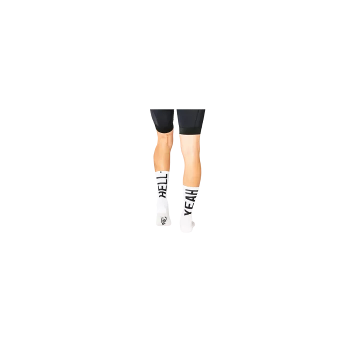 Fingerscrossed #666 Hell Yeah 3.0 White – Chaussettes cyclisme route | LES ÉQUIPIERS